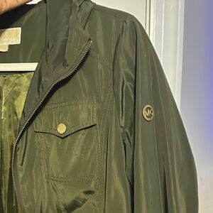 Dark green trench coats